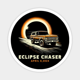 Eclipse Chaser 2024 Total Solar Eclipse Truck Road Trip T-Shirt Magnet